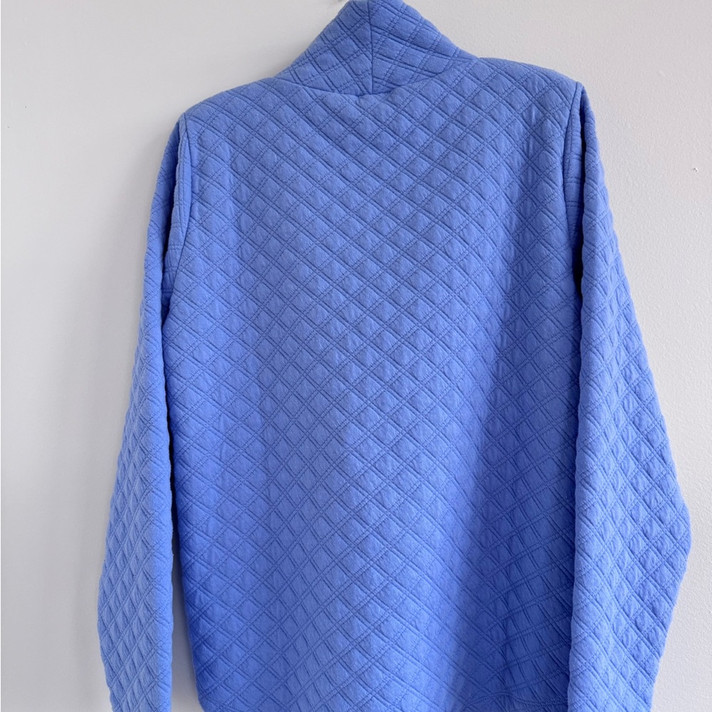 J. Crew Quilted Cowl Neck Sweater - Periwinkle Blue - Picture 4 of 6